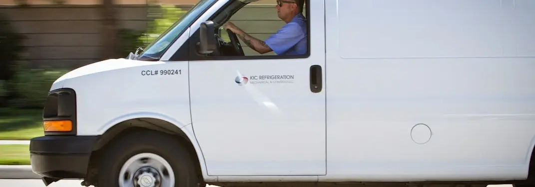 KIC Refrigeration service vehicle serving Madison area